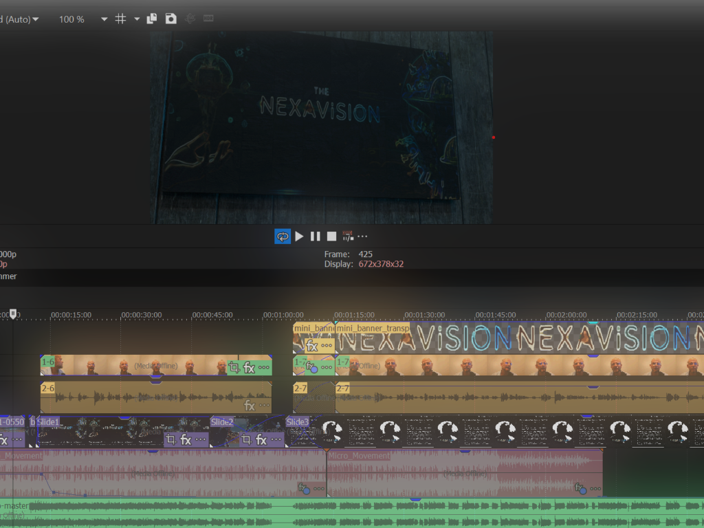 Video camera and editing software on a screen